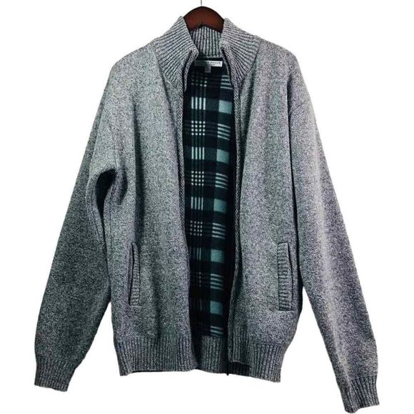 Thomas Payne UK Collection Gray Zip Up Sweater - Picture 2 of 12